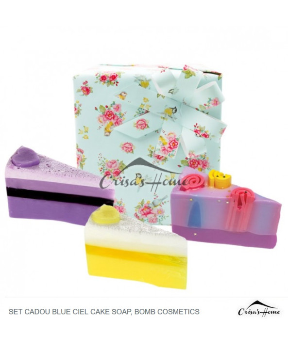 Set cadou Blue Ciel Cake Soap, Bomb Cosmetics